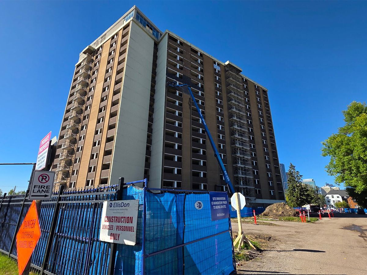 Calgary Housing is moving forward with restoration work on Bridgeland Place, which will bring 203 affordable homes to Calgary by 2028.