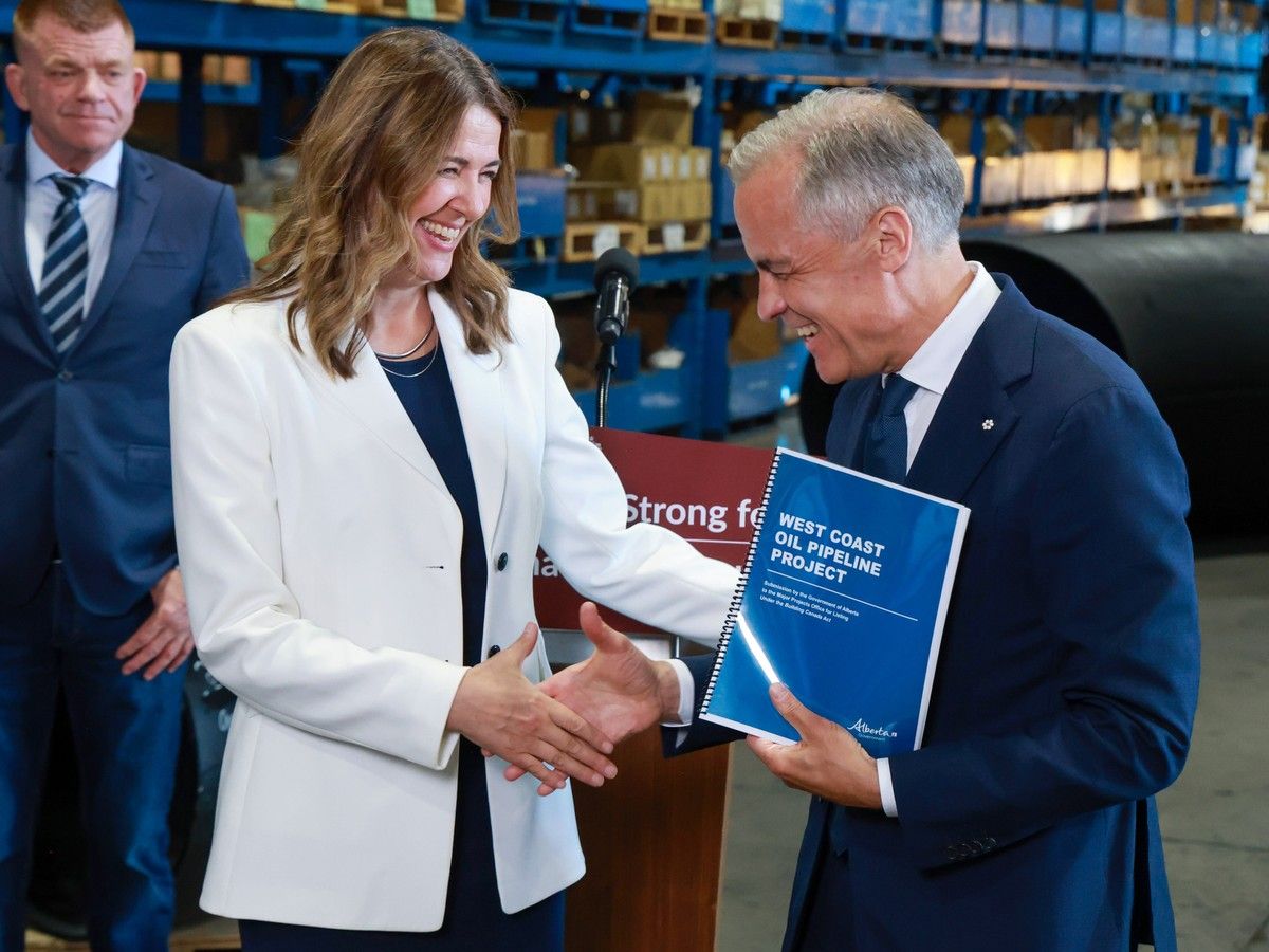 Mark Carney and Danielle Smith