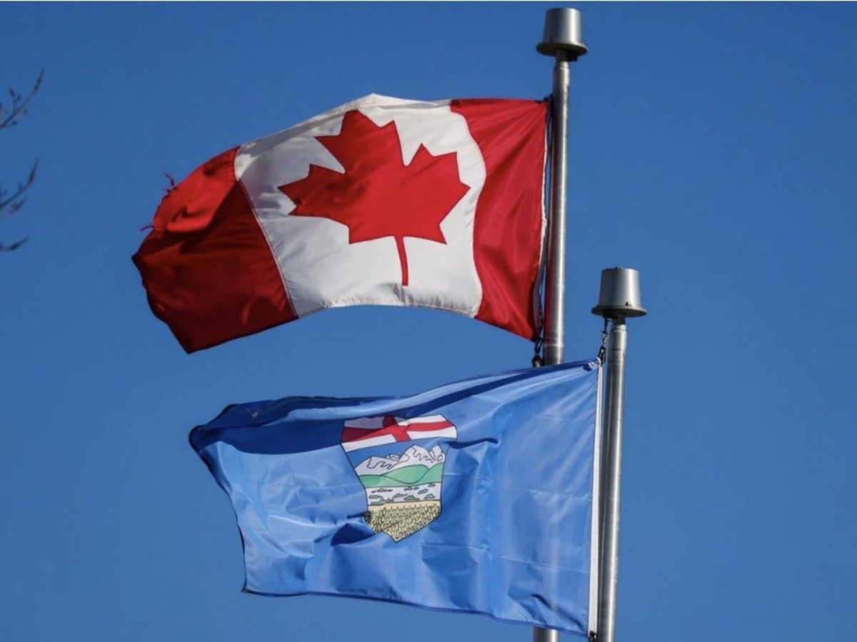 Canada Alberta flags