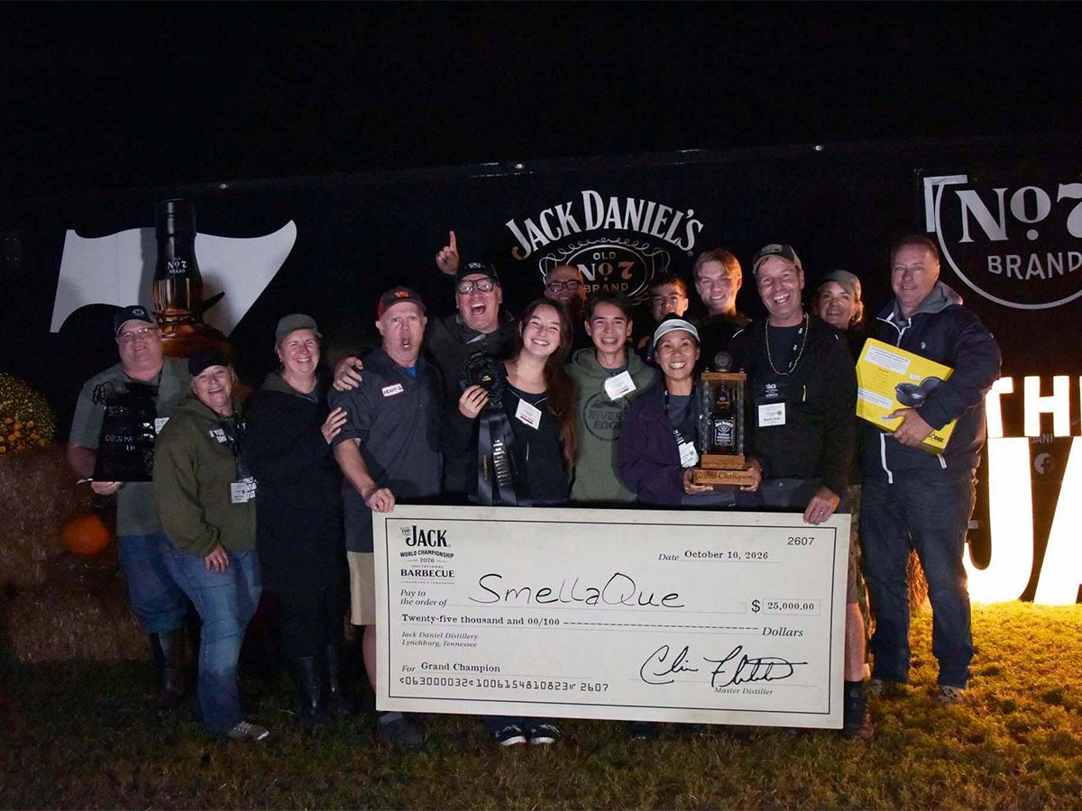 Team SmellaQue winning the Jack Daniel's World Championship Invitational Barbecue