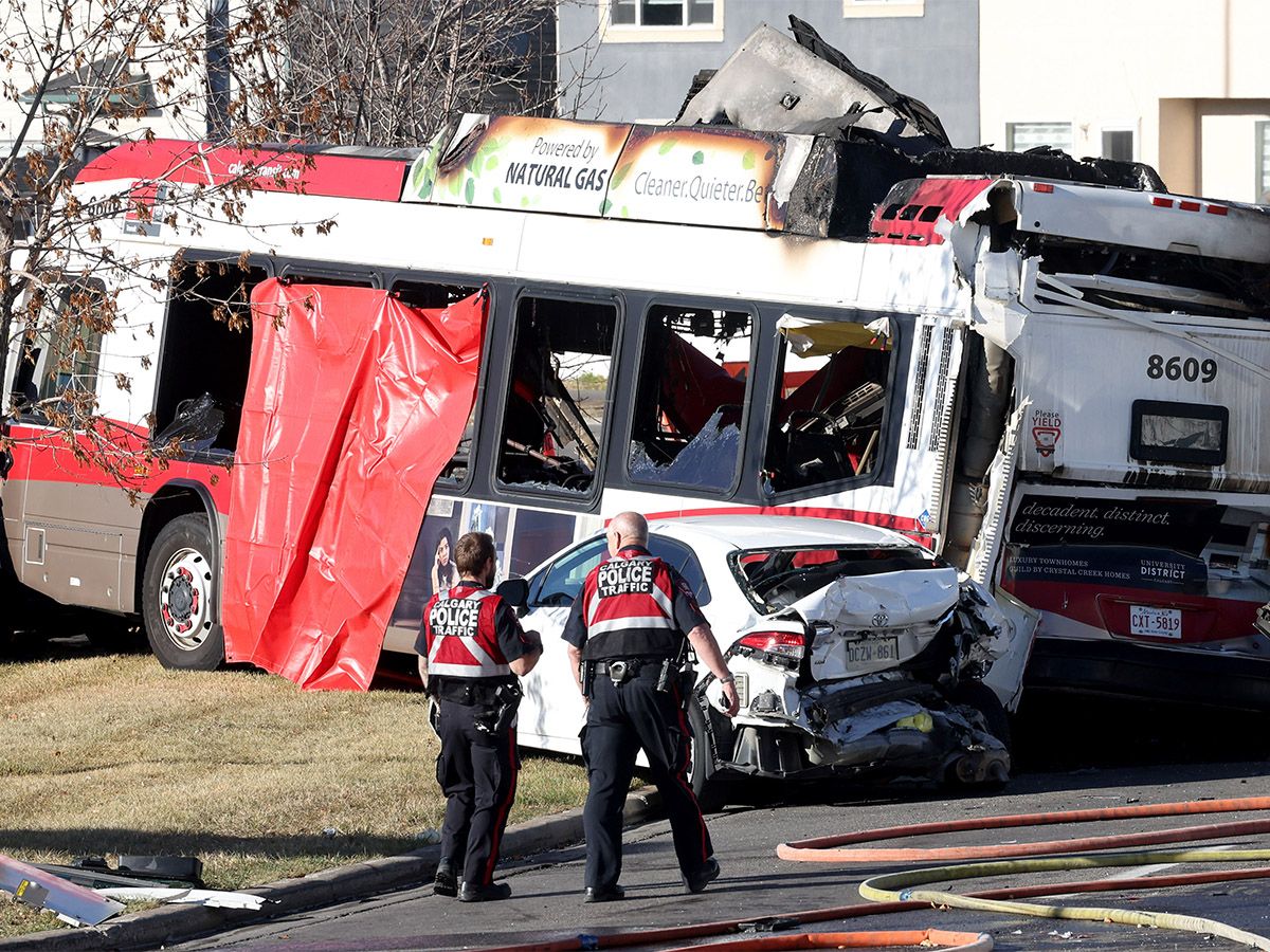 Fatal bus crash at Saddletowne Circle