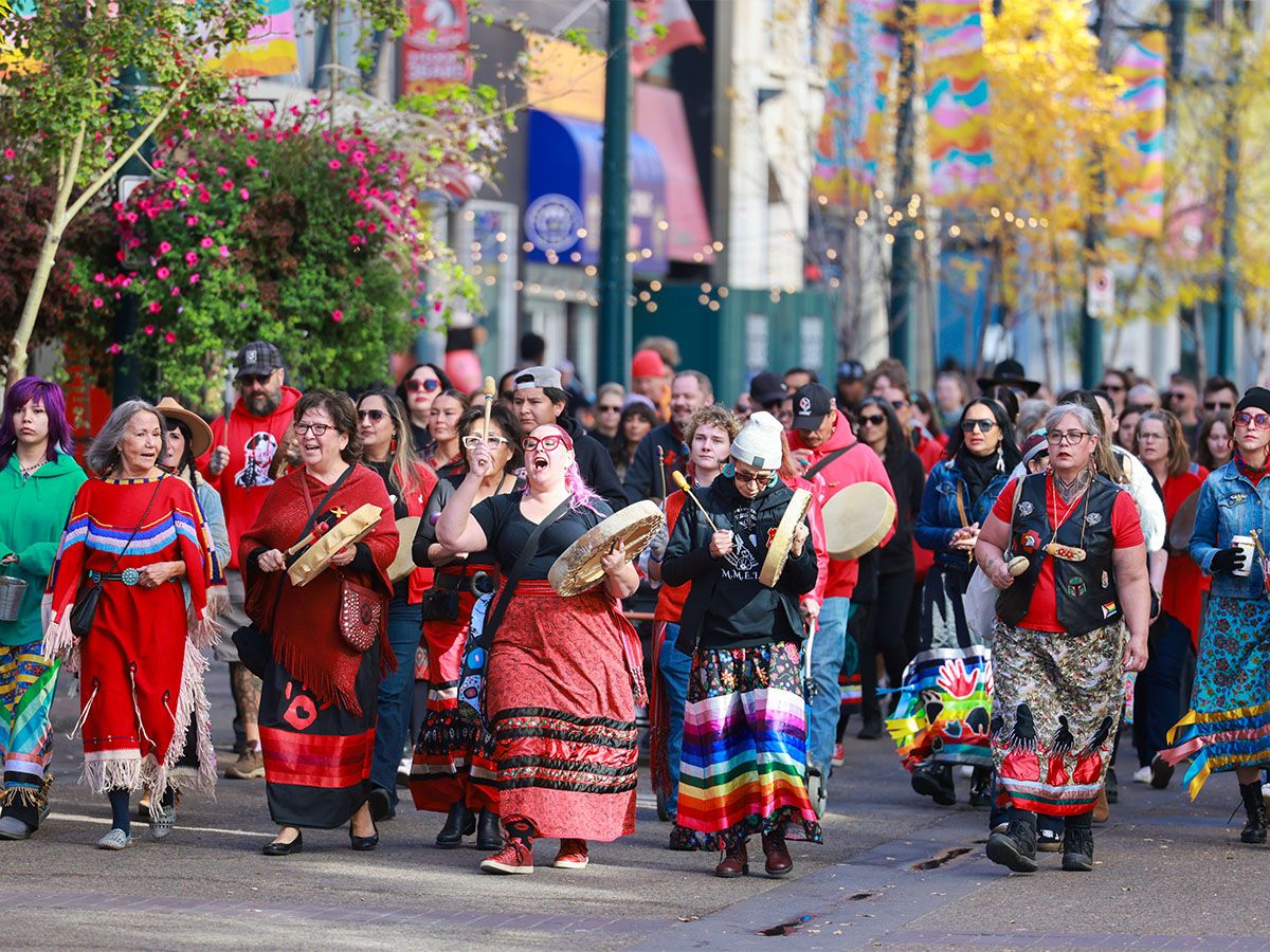 Calgary's 22nd annual Sisters in Spirit Vigil for missing and murdered Indigenous women, girls and two-spirit took place downtown on Sunday.