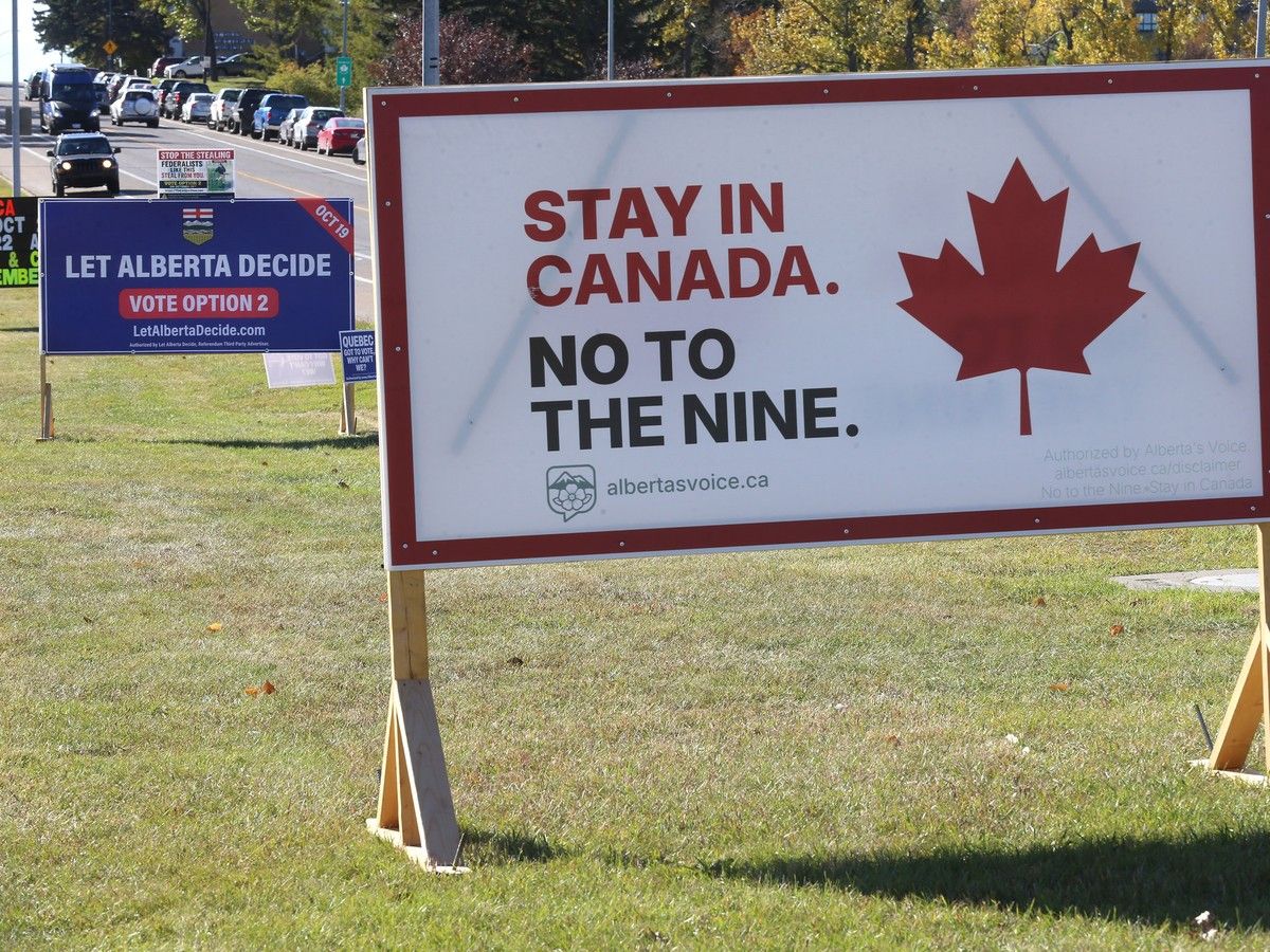 referendum signs in Calgary