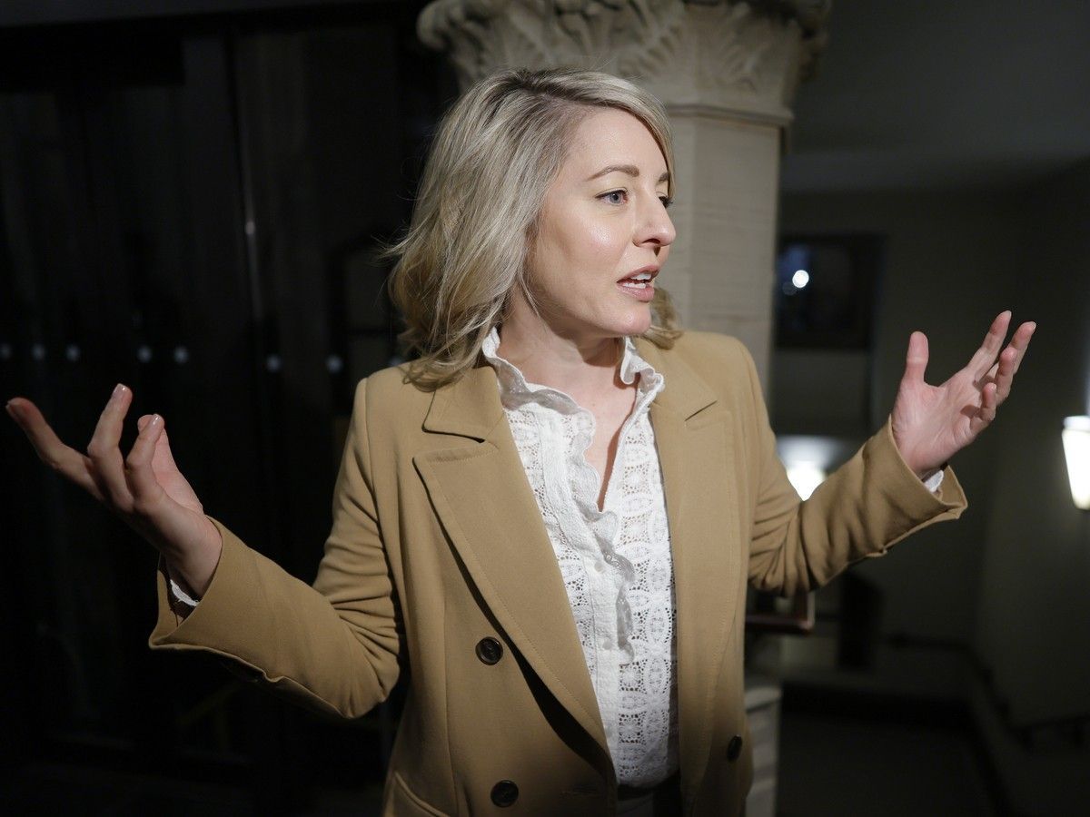 Industry Minister Mélanie Joly arrives to a Liberal caucus meeting on Parliament Hill on Oct. 21, 2026.