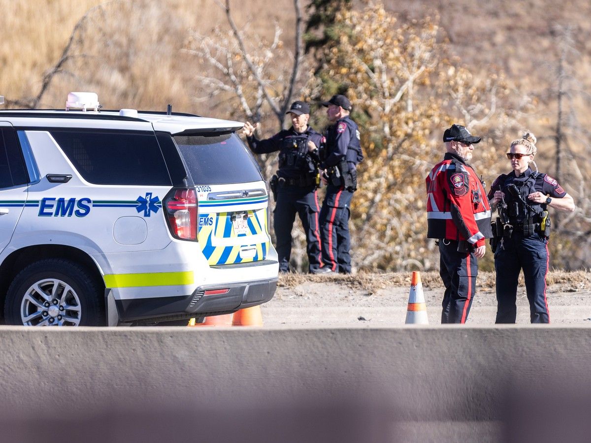 Collision on Deerfoot Trail in Calgary