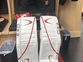 Dustin Wolf's pads