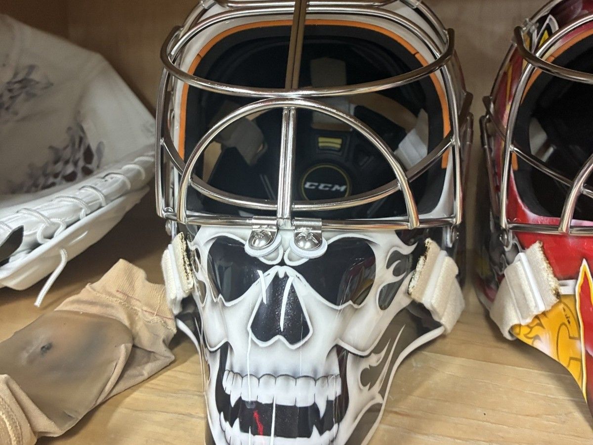 Dustin Wolf's mask