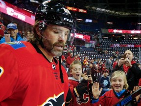 Flames Hockey

Calgary Flames Jaromir Jagr makes his way through the fans for the pre-game skate before facing the Ottawa Senators in NHL hockey at the Scotiabank Saddledome in Calgary on Friday, October 13, 2017. Al Charest/Postmedia

Postmedia Calgary
AL Charest, Al Charest/Postmedia