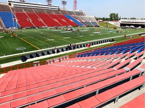 Postmedia Calgary

The Calgary Stampeders decided to have a lock out this week at McMahon stadium in preparation for Saturdays game against the Saskatchewan Roughriders in Calgary, Alta., on Tuesday, July 18, 2017. Darren MakowichukPOSTMEDIA
Darren Makowichuk, DARREN MAKOWICHUK/POSTMEDIA