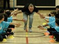 Canada's Ted Bloemen visits Langevin School last Friday to help kickoff the ISU World Cup this weekend at Calgary's Olympic Oval.