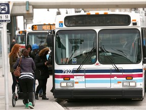 Calgary Transit buses.