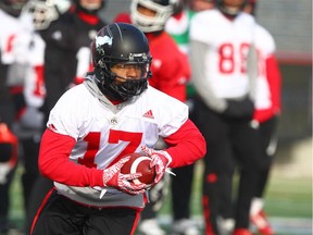 Calgary Stampeders RB Dominique Willliams is shown during practice in preparation for the CFL Western Final in Calgary on Wednesday, November 15, 2017 against the Edmonton Eskimos.  during practice in preparation for the CFL Western Final in Calgary on Wednesday, November 15, 2017 against the Edmonton Eskimos. Jim Wells/Postmedia

Postmedia Calgary Full Full contract in place
Jim Wells, Jim Wells/Postmedia