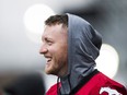 Calgary Stampeders quarterback Bo Levi Mitchell (19) takes part in practice ahead of the105th Grey Cup championship football game against the Toronto Argonauts in Ottawa on Saturday, November 25, 2017.