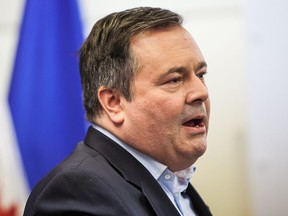 United Conservative Party Leader Jason Kenney talks with supporters at the opening of his new campaign headquarters in Calgary's SW Sunday November 19th, 2017.