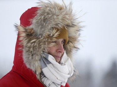 Naomi Woods enjoys the winter wonderland in Calgary, on Wednesday December 20, 2017.