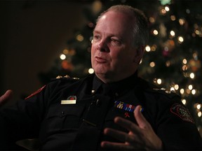 Calgary police Chief Roger Chaffin speaks to Postmedia during a year-end interview.