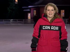 Governor General Julie Payette delivered her message to “stay active” while ice skating with her son Laurier.