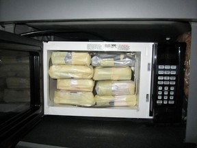 Eight bricks of cocaine in a microwave were among the nearly 100 kgs of cocaine seized on December 2, 2017.