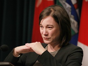 Shannon Phillips, Minister of Environment and Parks and Minister responsible for Climate Change Office speaks in Calgary about the carbon competitiveness incentives on Wednesday, December 6, 2017. Jim Wells/Postmedia