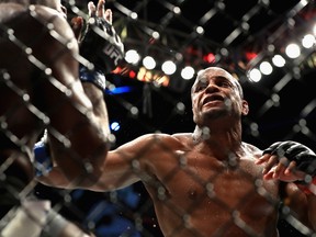 Daniel Cormier (R) fights Jon Jones in the Light Heavyweight title bout during UFC 214 at Honda Center on July 29, 2017 in Anaheim, California. (Photo by Sean M. Haffey/Getty Images)