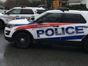 Kingston Police vehicles.