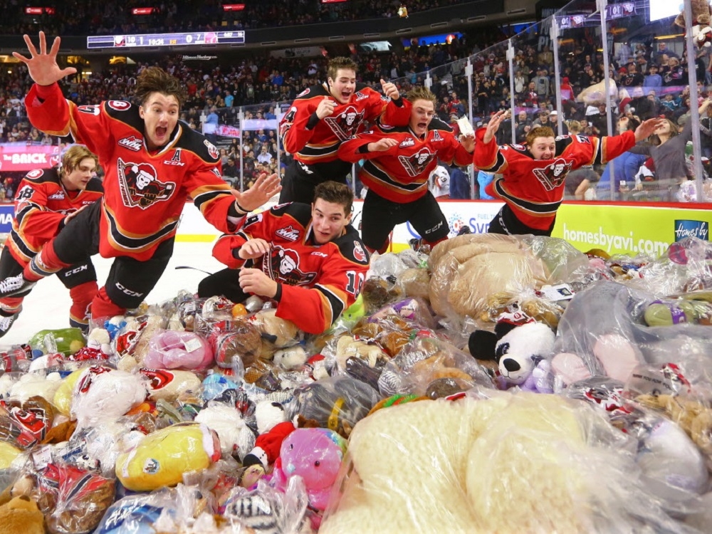 Calgary Hitmen Teddy Bear Toss game benefits 60 local agencies