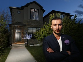 Vedran Cankovic in front of his Windsor Park home as he wants to convert it into a drug treatment centre in Calgary as angry residents filled the Windsor Park community hall against his plans on Wednesday May 10, 2017. DARREN MAKOWICHUK/Postmedia Network