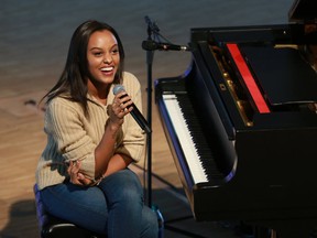 Juno-award winning musician Ruth B. surprised a group of students from St. Rita School with a special performance followed by a Q & A session at the Studio Bell on Monday, December 4, 2017. This year, St. Rita School received $10,000 worth of musical instruments through the MusiCounts Band Aid Program. Gavin Young/Postmedia