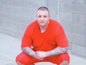 Jamie Bacon posed for this photo while in prison in 2010.