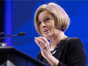 Premier Rachel Notley speaks to the Edmonton Chamber of Commerce at the Shaw Conference Centre in Edmonton on Thursday Dec. 7, 2017.