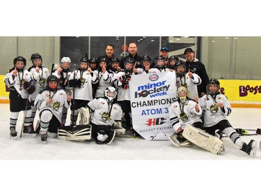 Crowfoot 2 won the Atom 3 division of the Esso Minor Hockey Week tournament.