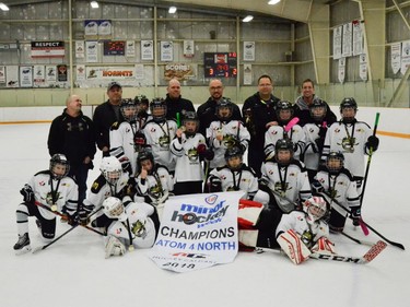Crowfoot 3 White won the Atom 4 North division of the Esso Minor Hockey Week tournament. Cory Harding Photography