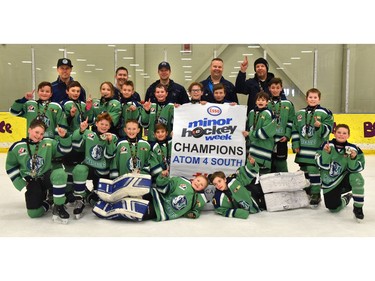 Mavericks 3 won the Atom 4 South division of the Esso Minor Hockey Week tournament that ended Saturday.