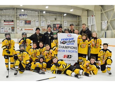 Bow River 4 won the Atom 5 North division of the Esso Minor Hockey Week tournament that ended Saturday. Cory Harding Photography