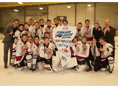The NWCAA Bronks were the champs in the Bantam AA division at Esso Minor Hockey Week.