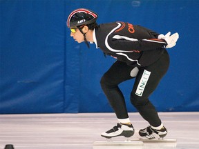 Canadian National Team long-track speed skater Jordan Belchos,