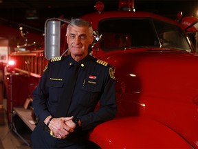 Calgary Fire Chief Steve Dongworth was photographed in the Calgary Firefighters Museum on Monday, January 8th, 2018. Gavin Young/Postmedia