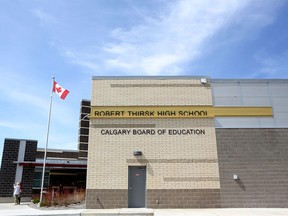 CALGARY, ALBERTA.:  APRIL 30, 2014 -- Robert Thirsk High School in Calgary on April 30, 2014. Photo by Leah Hennel/Calgary Herald (For City story by Eva Ferguson)