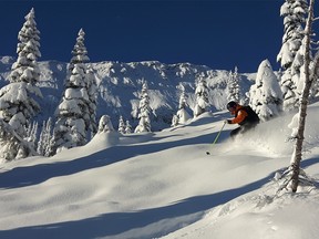 The ski patrol at Fernie Alpine Resort works to open up the slopes last Tuesday.