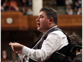 Sport and Disabilities Minister Kent Hehr is shown during Question Period in the House of Commons in Ottawa, Thursday, December 7, 2017. Hehr is out of the federal cabinet, at least for now, after being accused of making inappropriate sexual remarks while in provincial politics a decade ago.