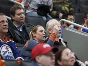 Edmonton fans boo the Oilers during the third period of an NHL game between the Edmonton Oilers and the Buffalo Sabres at Rogers Place on Tuesday, Jan. 23, 2018.