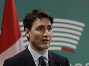 Canada's Prime Minister Justin Trudeau holds his G7 closing press conference, in Taormina, southern Italy, Saturday, May 27, 2017. A summit of the leaders of the world's wealthiest democracies has ended without a unanimous agreement on climate change, as the Trump administration plans to take more time to say whether the U.S. is going to remain in the Paris climate deal.