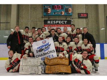 Trails West 1 captured the Midget 1 division crown at Esso Minor Hockey Week, which ended on Saturday.