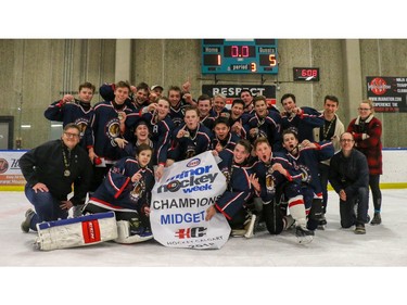 The NW Warriors 4 won the Midget 4 division final during Esso Minor Hockey Week, which ended on Saturday.