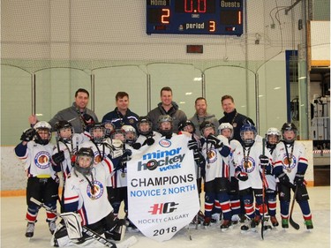 NW Warriors 2 won the Novice 2 North division of the Esso Minor Hockey Week tournament.