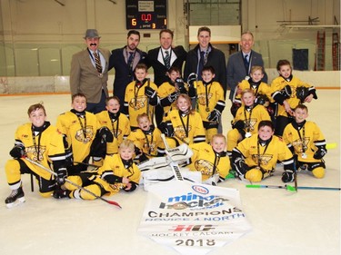 Bow River 4 Gold won the Novice 4 North division of the Esso Minor Hockey Week tournament.