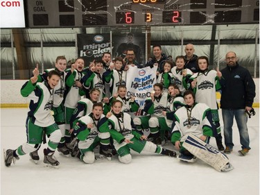 Springbank 2 captured the Pee Wee 2 division at Esso Minor Hockey Week.