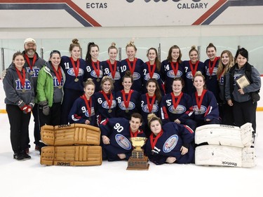 The Saskatoon Ice win gold in the U19A division of the Esso Golden Ring tournament.