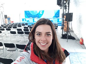 Calgarian Olympic volunteer Stephanie Cook at the 2018 Pyeongchang Games, her third Olympics experience
