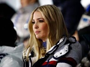 Ivanka Trump watches the closing ceremony of the Pyeongchang 2018 Winter Olympic Games at the Pyeongchang Stadium on February 25, 2018.